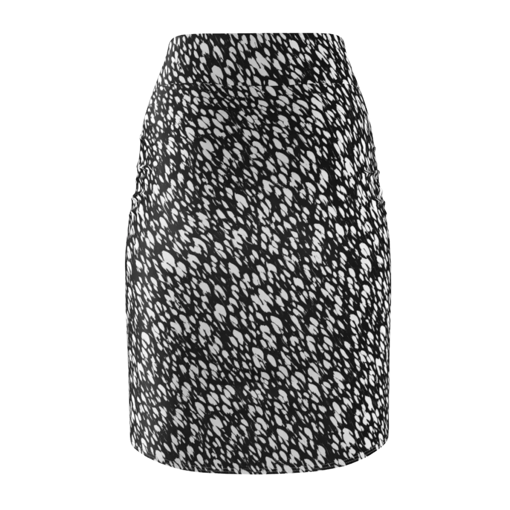 Noir Static on Pencil Skirt — Back