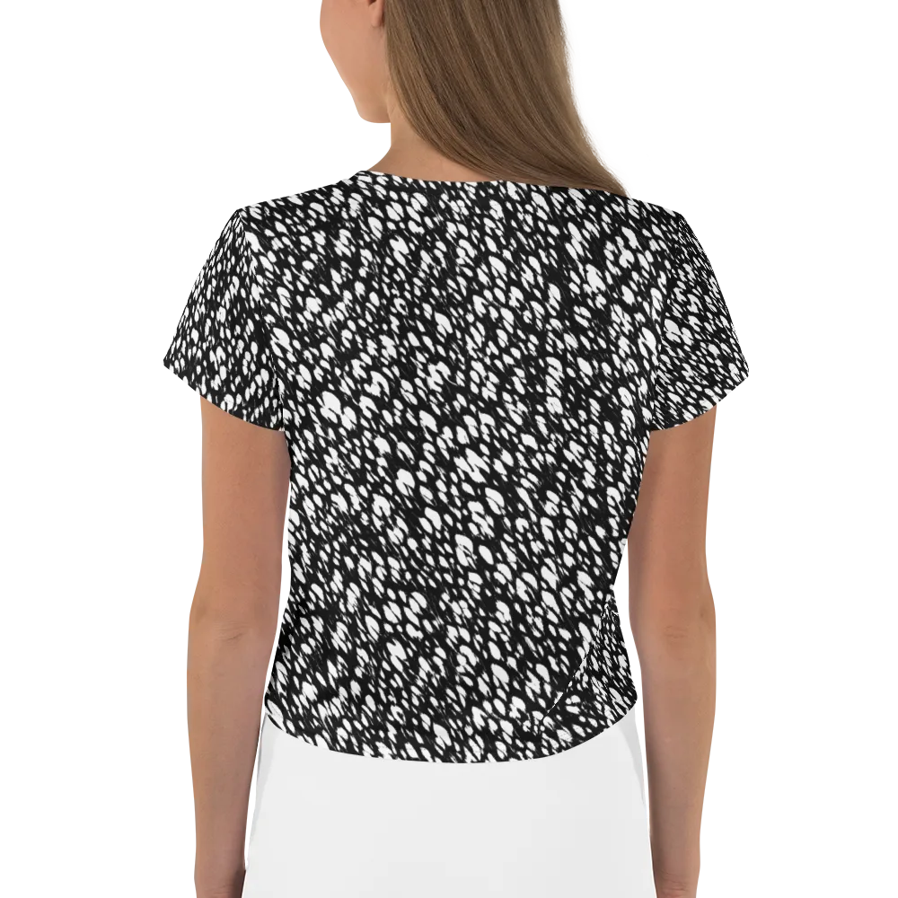 Noir Static on Crop Tee — Back