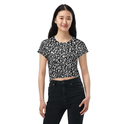 Noir Static on a Crop Tee