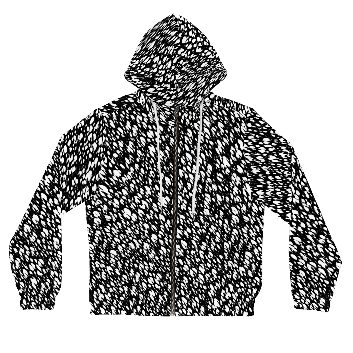 Noir Static on Women's Full-Zip Hoodie — Front
