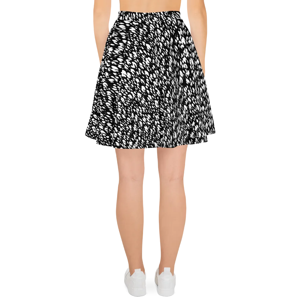 Noir Static on Skater Skirt — Back