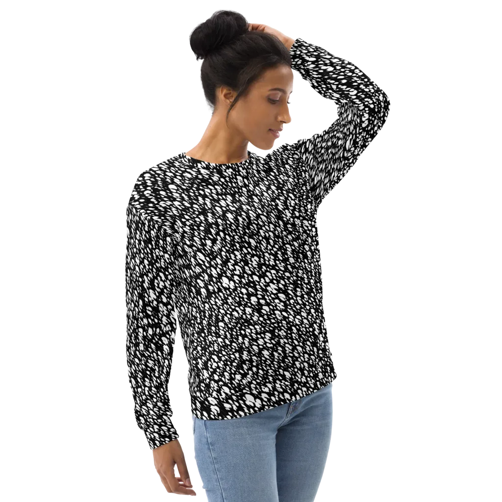 Noir Static on Sweatshirt — Right Front