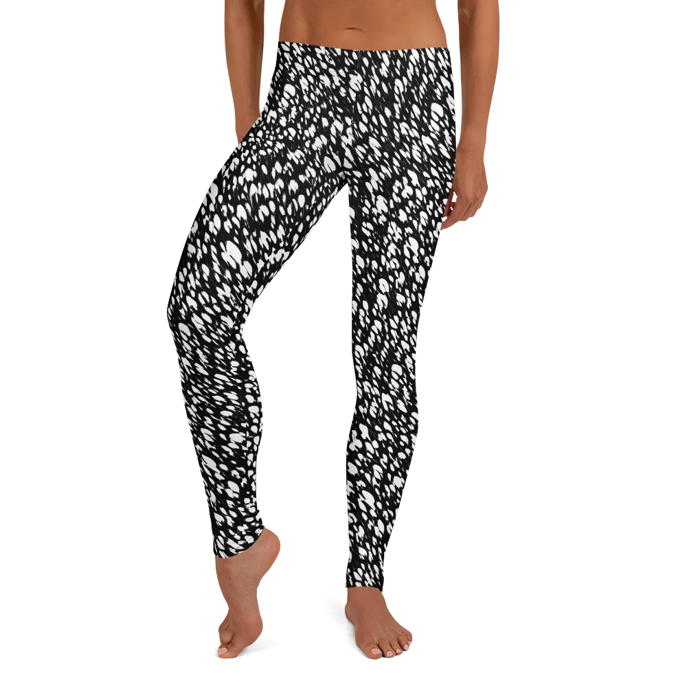 Noir Static on Leggings — Front