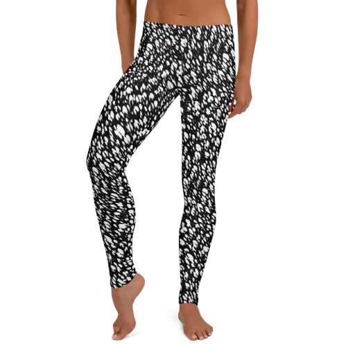 Noir Static on a Leggings