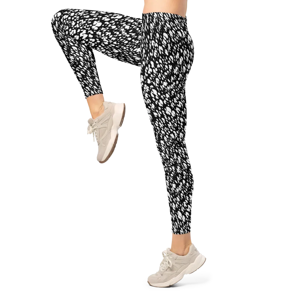 Noir Static on Leggings — Left