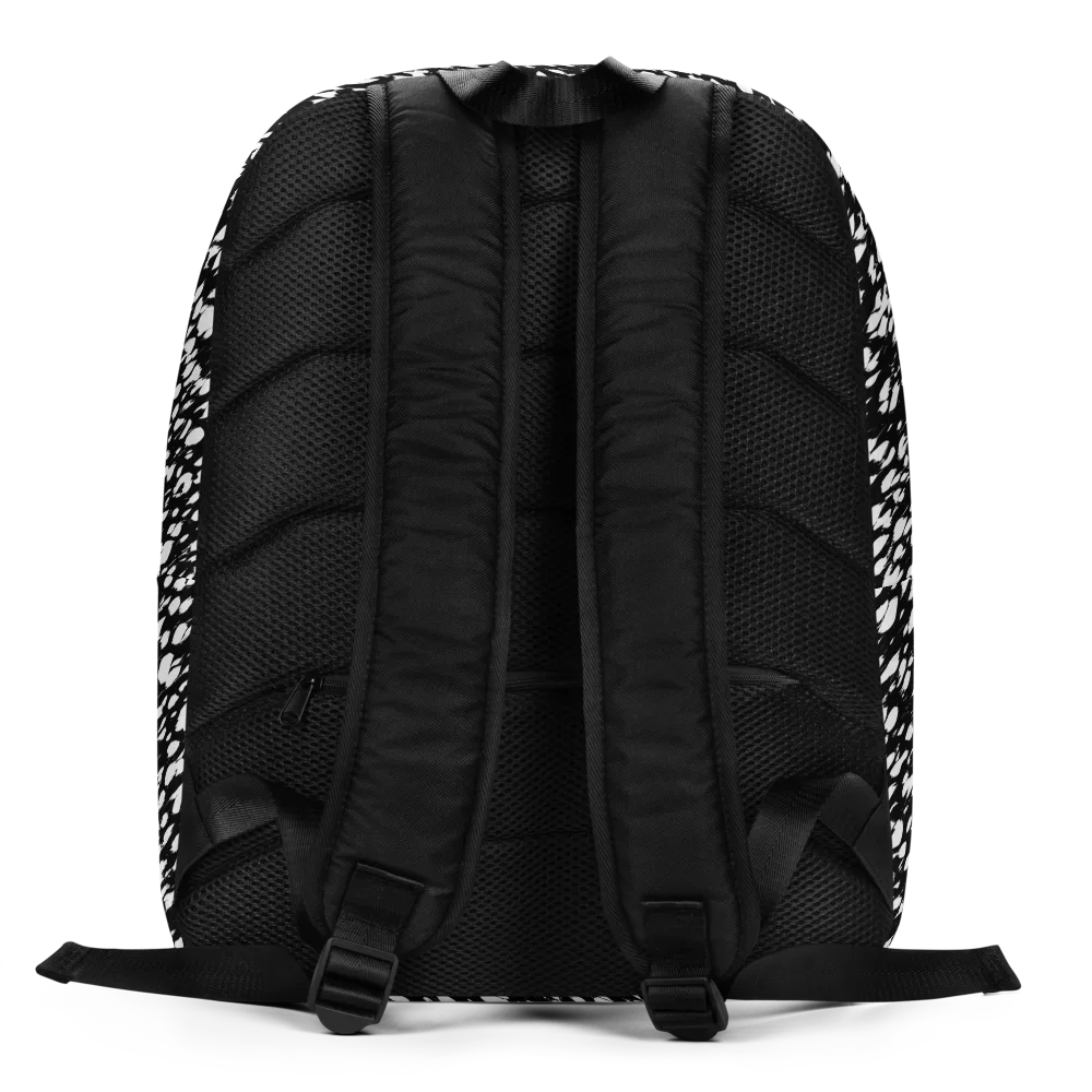 Noir Static on Minimalist Backpack — Back