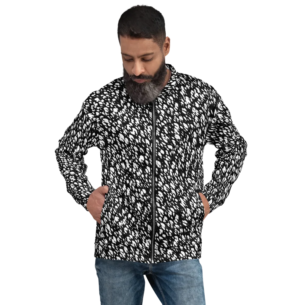 Noir Static on Bomber Jacket — Front