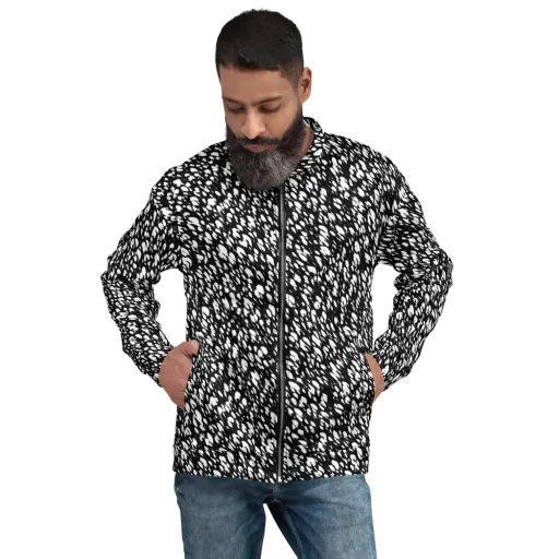 Noir Static on a Bomber Jacket