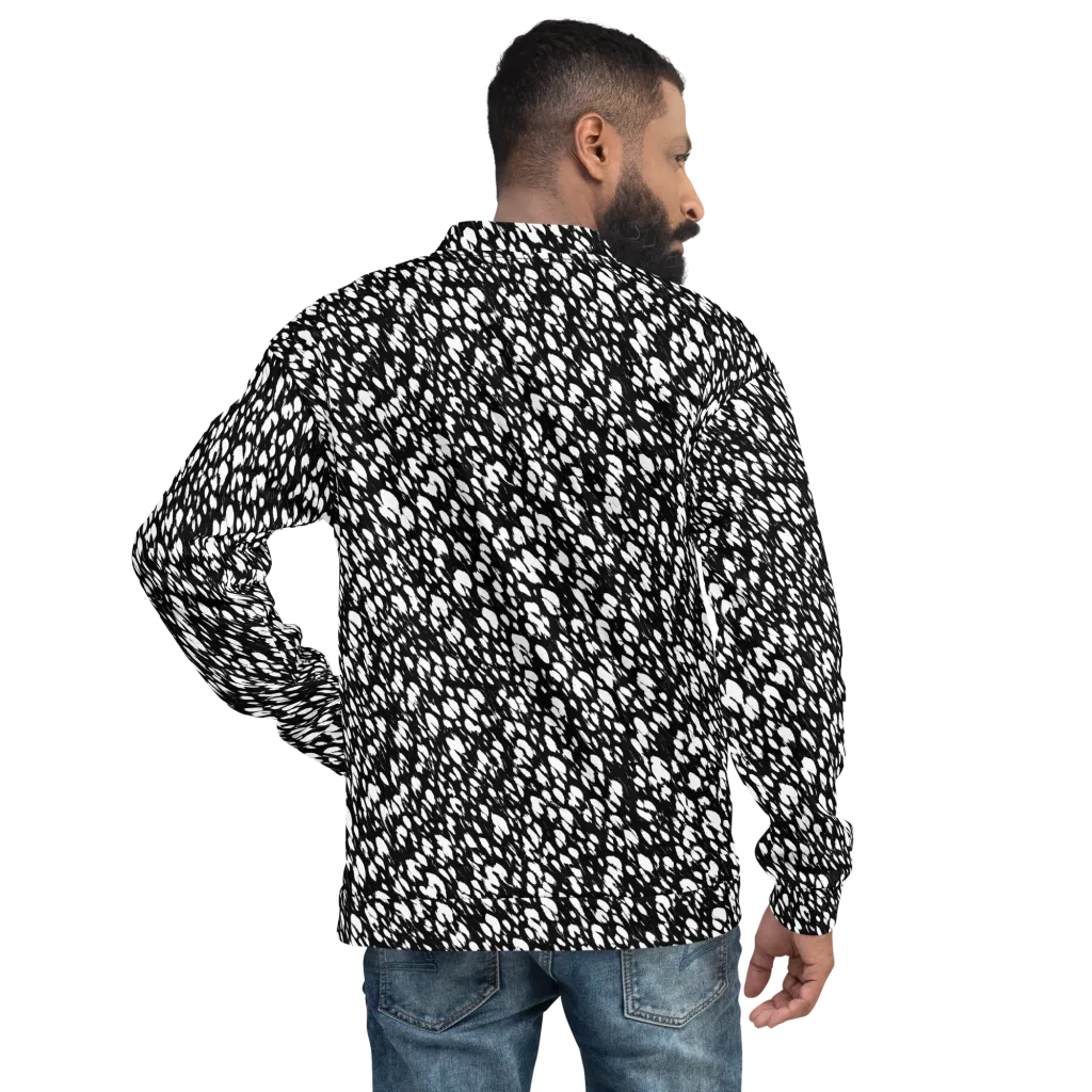 Noir Static on Bomber Jacket — Back