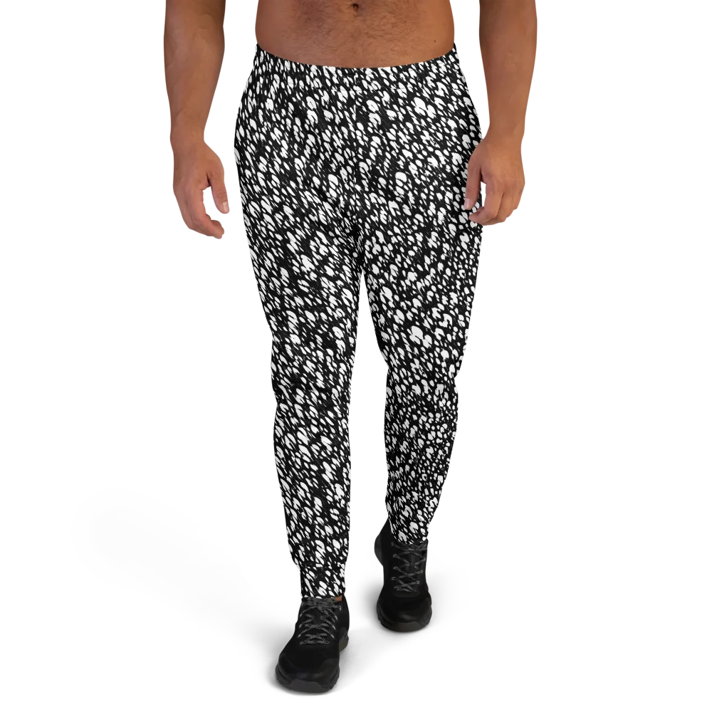 Noir Static on Men's Joggers — Front