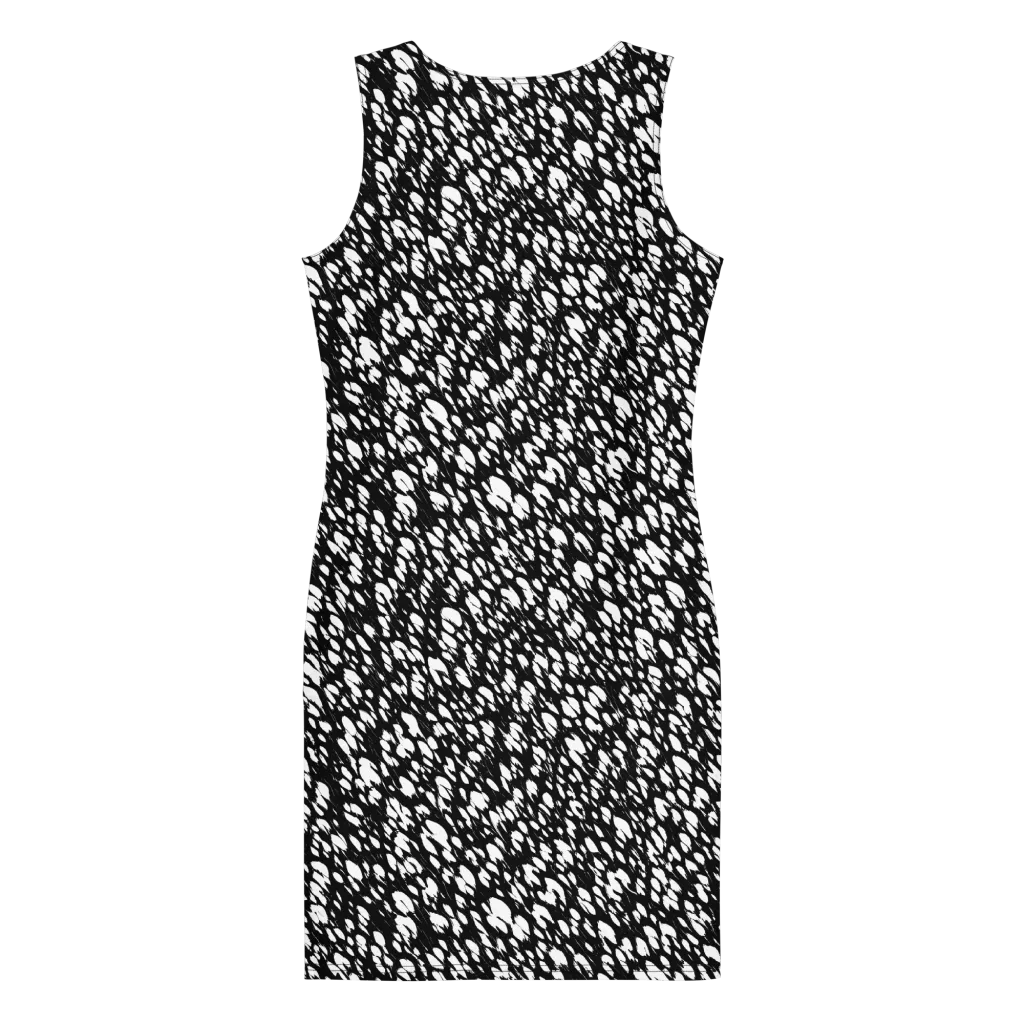 Noir Static on Bodycon Dress — Back