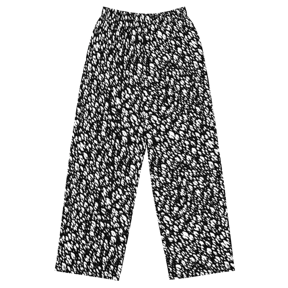Noir Static on Wide-Leg Pants — Front