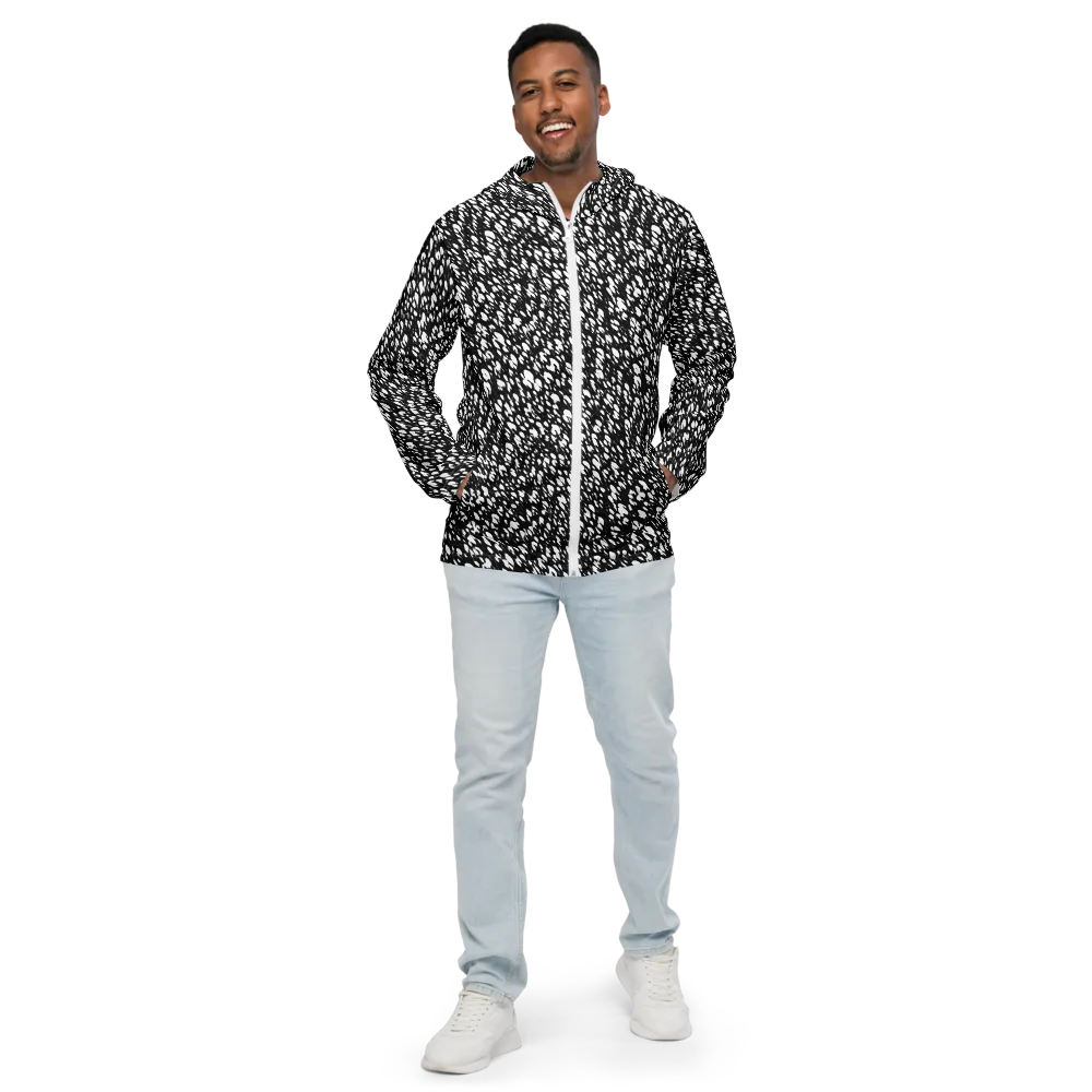 Noir Static on Men's Windbreaker — Front