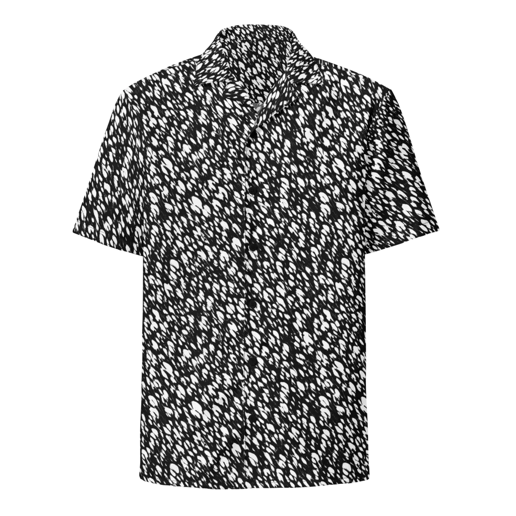 Noir Static on Button Shirt — Front