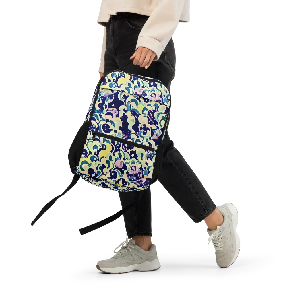 Neon Petal Storm on Utility Backpack — Front