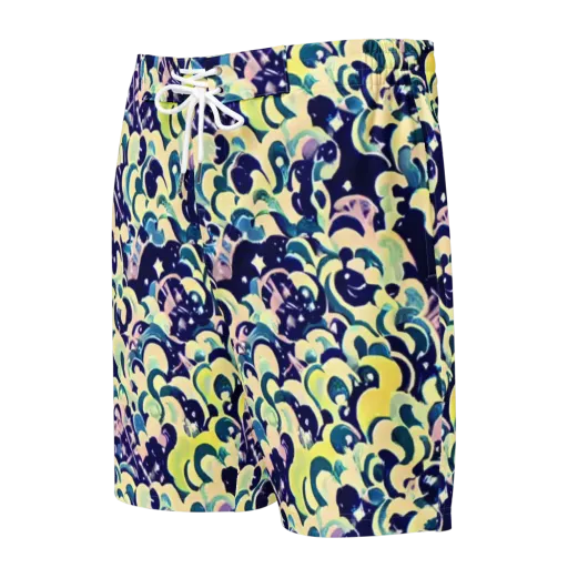 Neon Petal Storm on a Men's Board Shorts