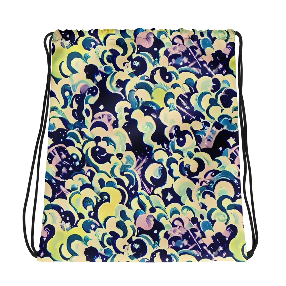 Neon Petal Storm on Drawstring Bag — Photo