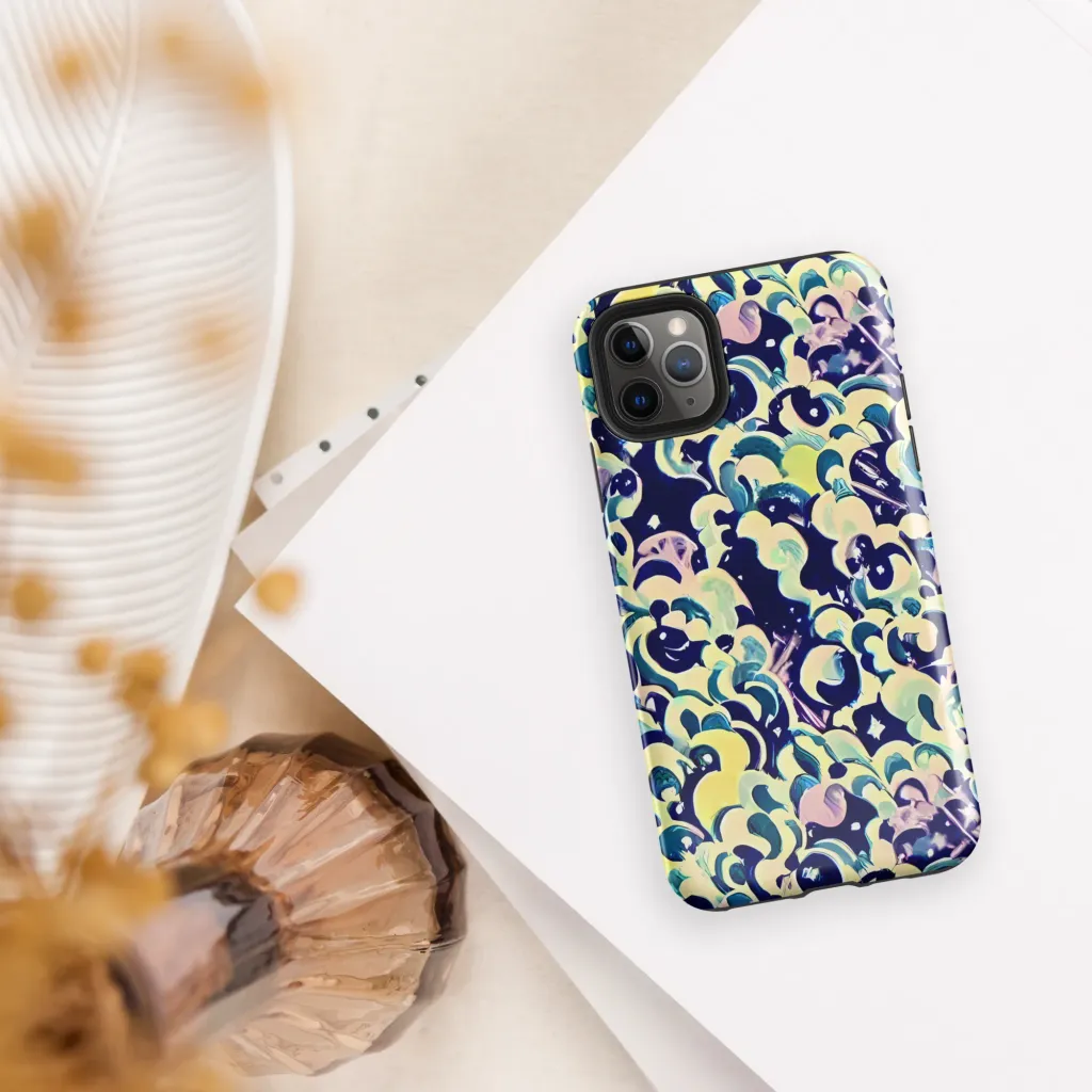 Neon Petal Storm on Tough Case for iPhone® — Front