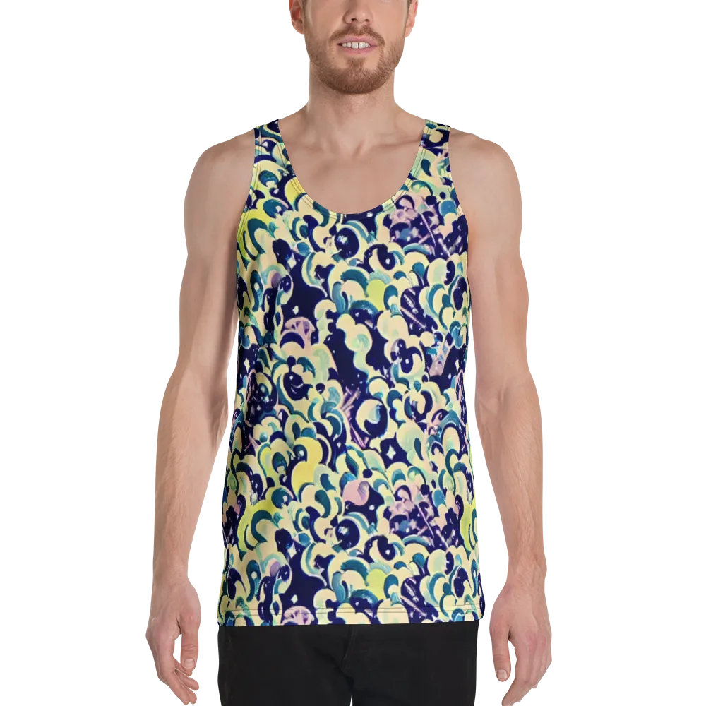 Neon Petal Storm on Men's Tank Top — Front