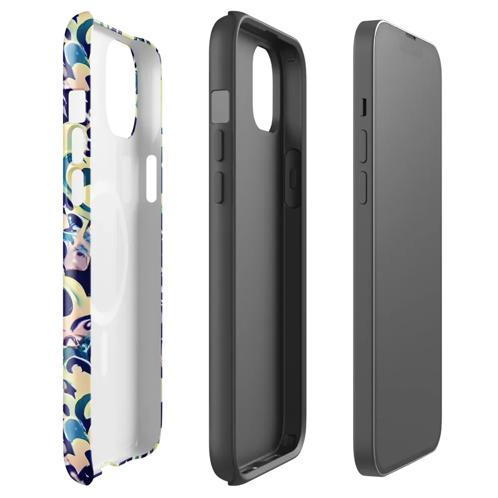 Neon Petal Storm on MagSafe Tough Case for iPhone® — Front