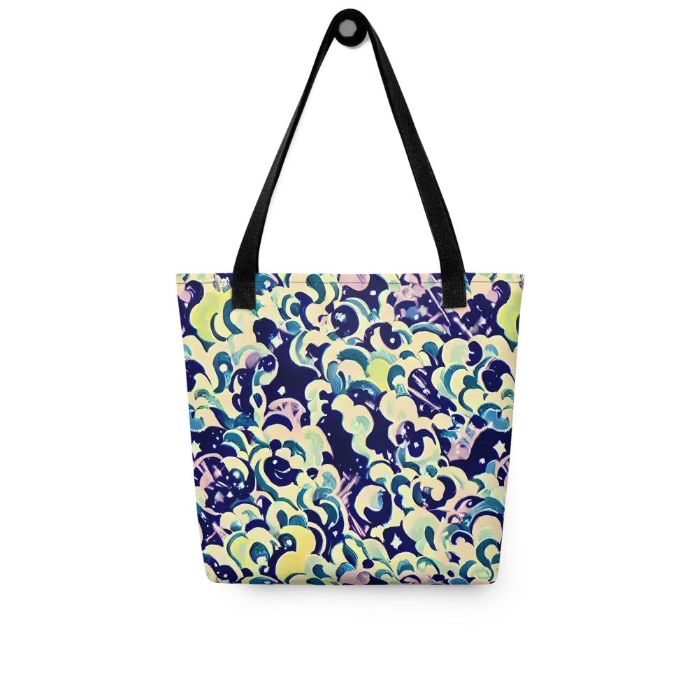 Neon Petal Storm on Tote Bag — Front