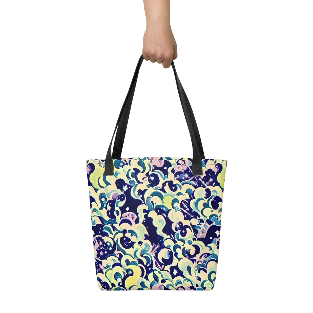 Neon Petal Storm on Tote Bag — Front