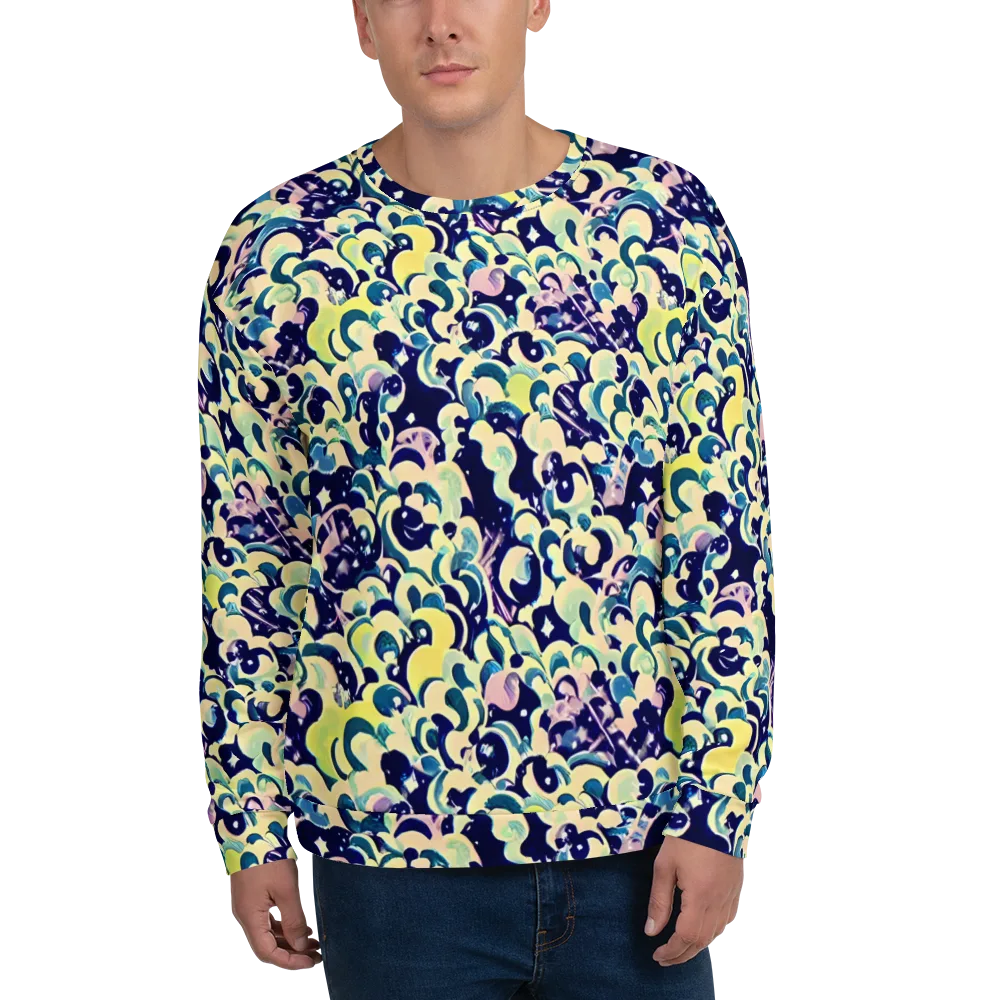 Neon Petal Storm on Sweatshirt — Front