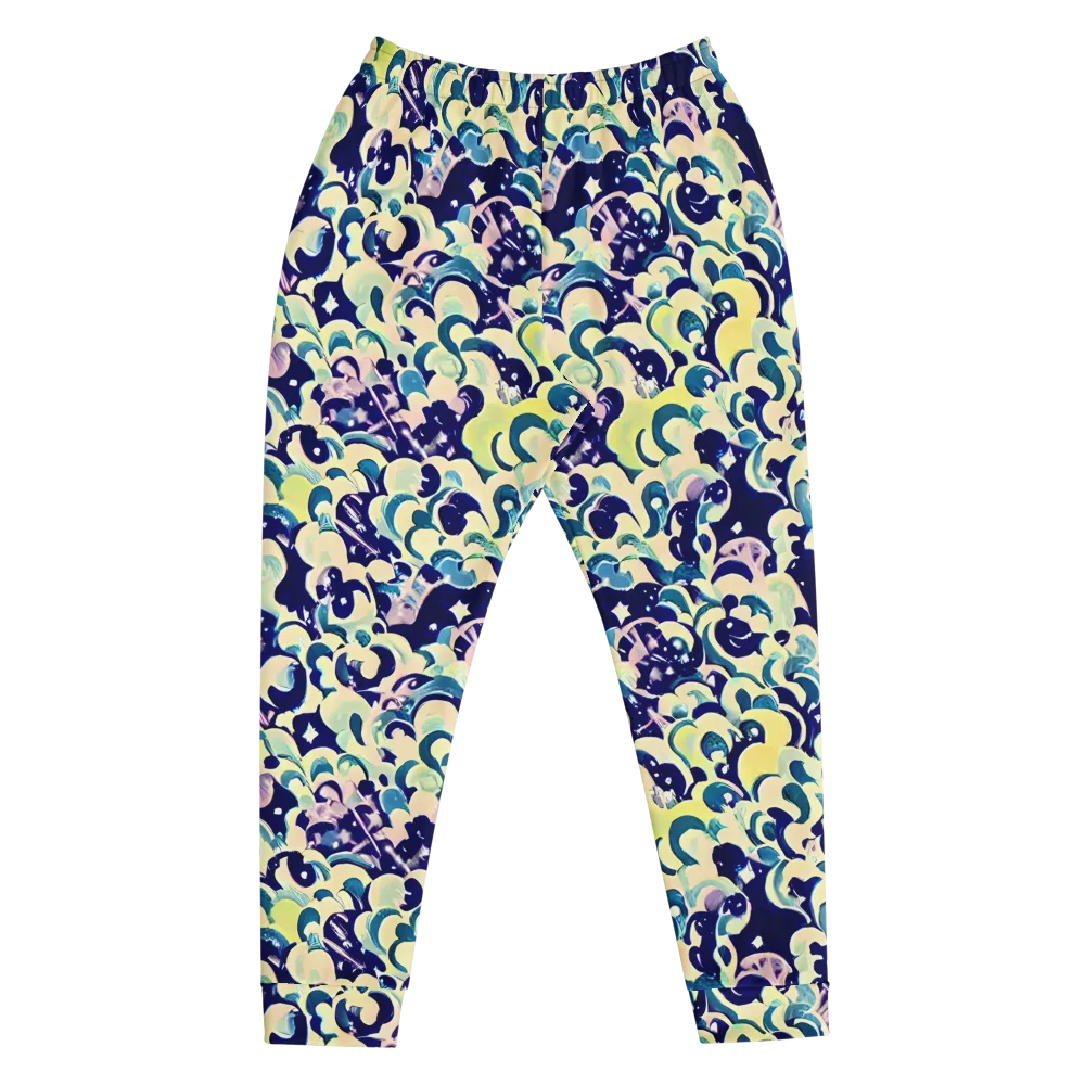 Neon Petal Storm on Men's Joggers — Front