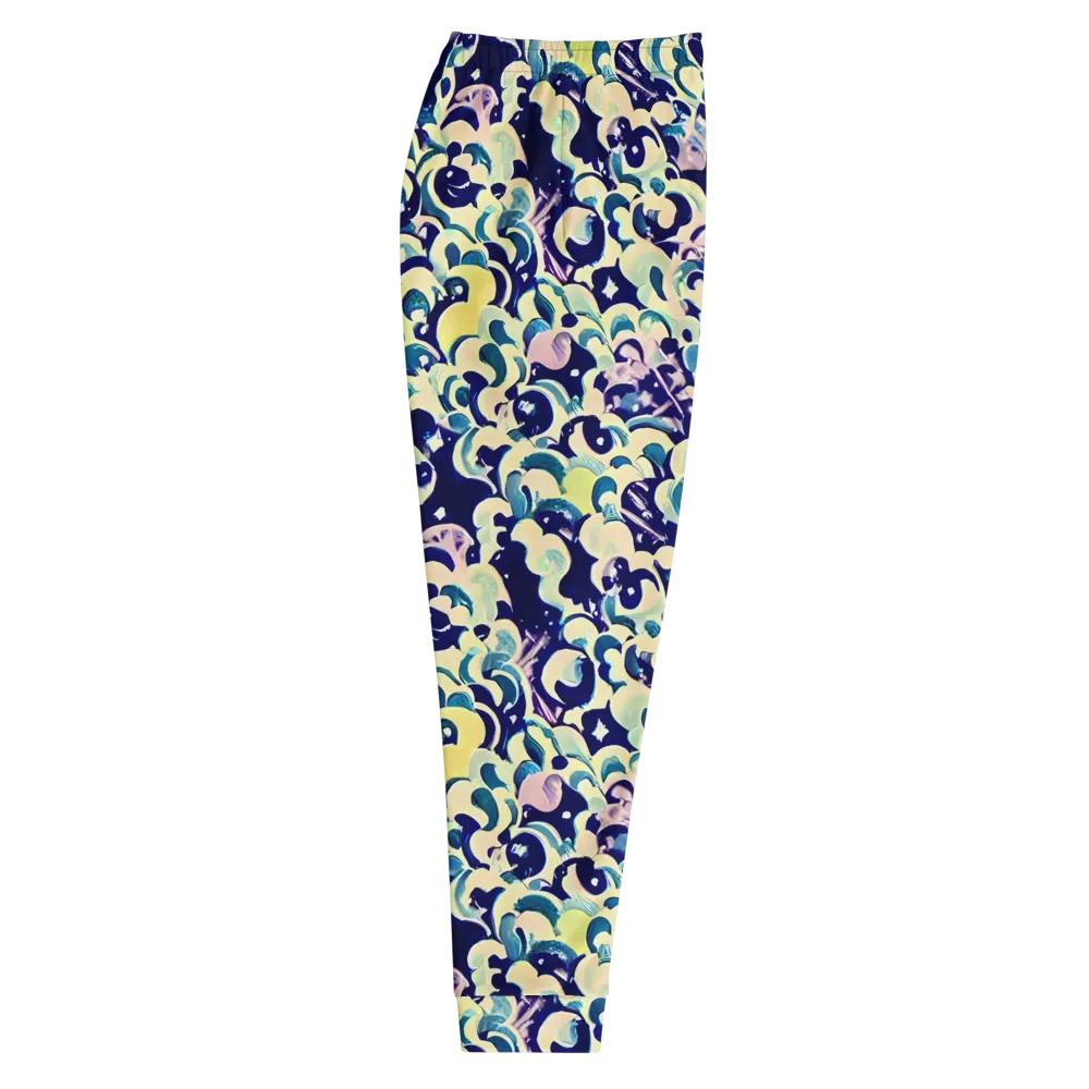 Neon Petal Storm on Men's Joggers — Right