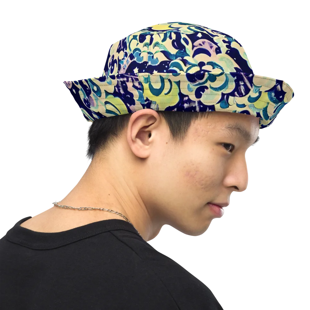 Neon Petal Storm on Reversible Bucket Hat — Right Outside