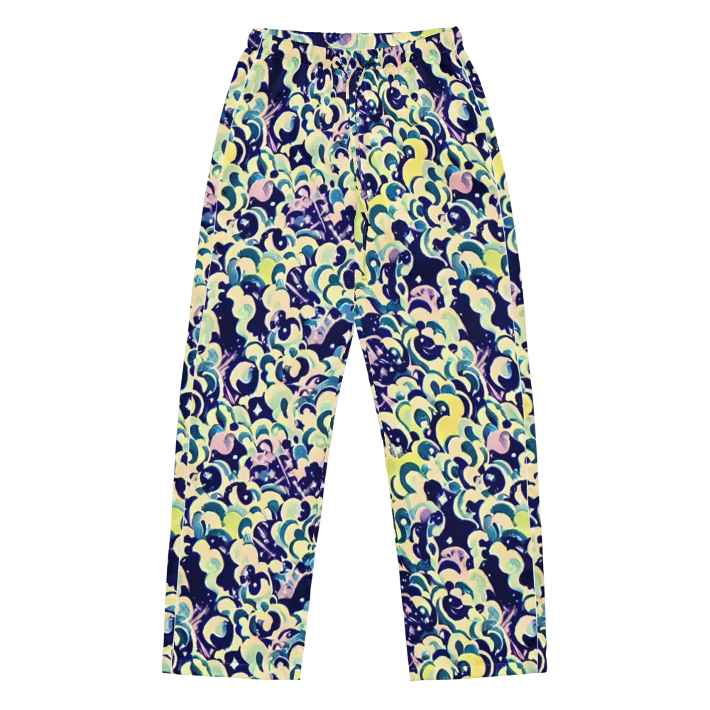 Neon Petal Storm on Women's Pajama Pants — Front
