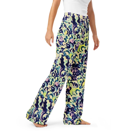 Neon Petal Storm on a Women's Pajama Pants