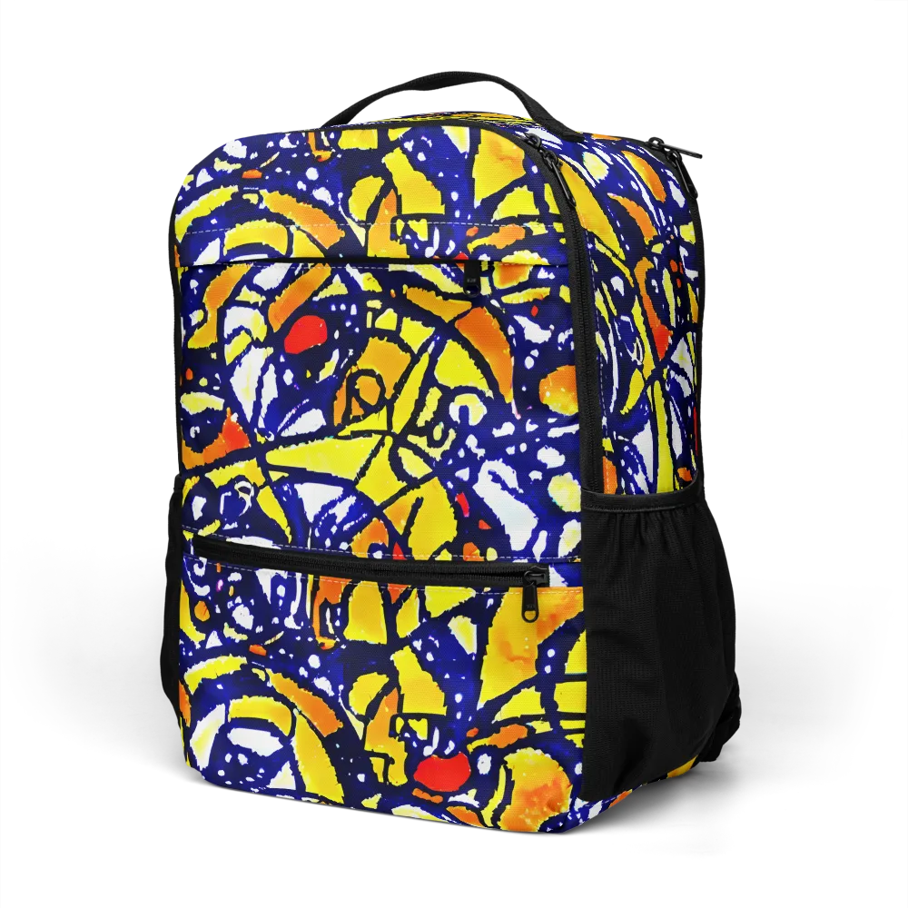 Electric Sunburst on Utility Backpack — Left Front
