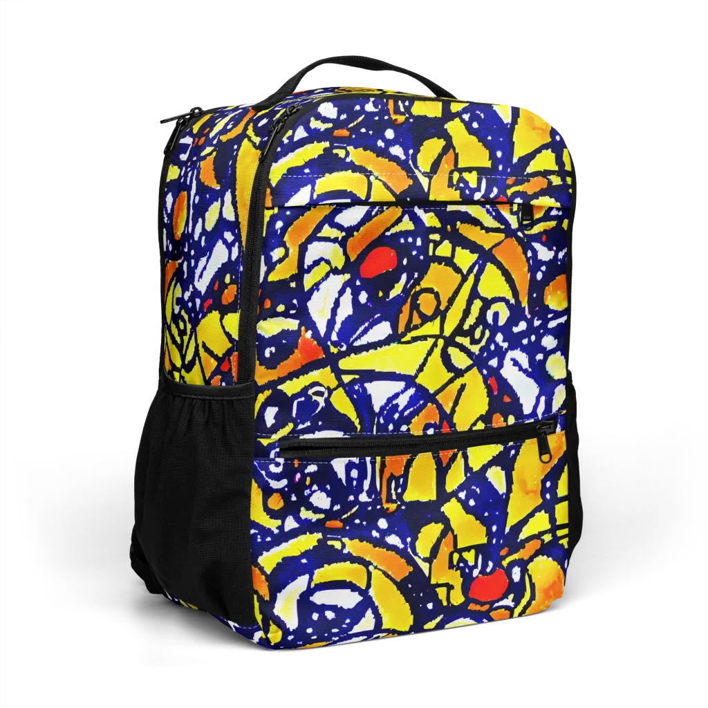 Electric Sunburst on Utility Backpack — Right Front