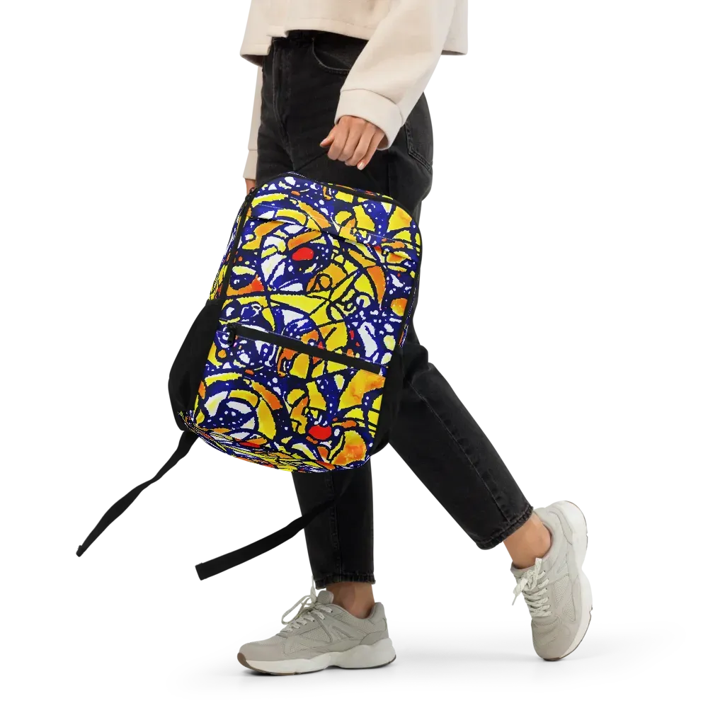 Electric Sunburst on Utility Backpack — Front