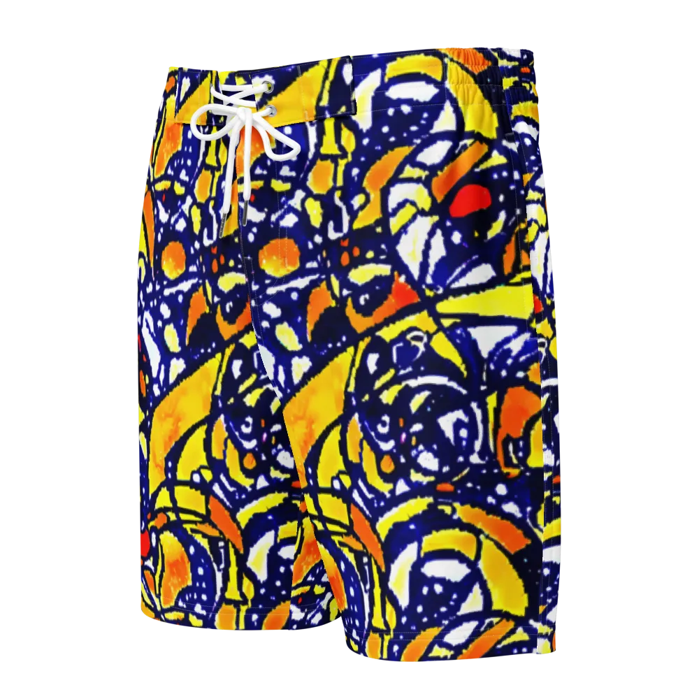Electric Sunburst on Men's Board Shorts — Front