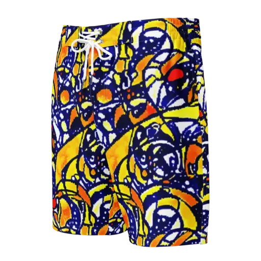 Electric Sunburst on a Men's Board Shorts