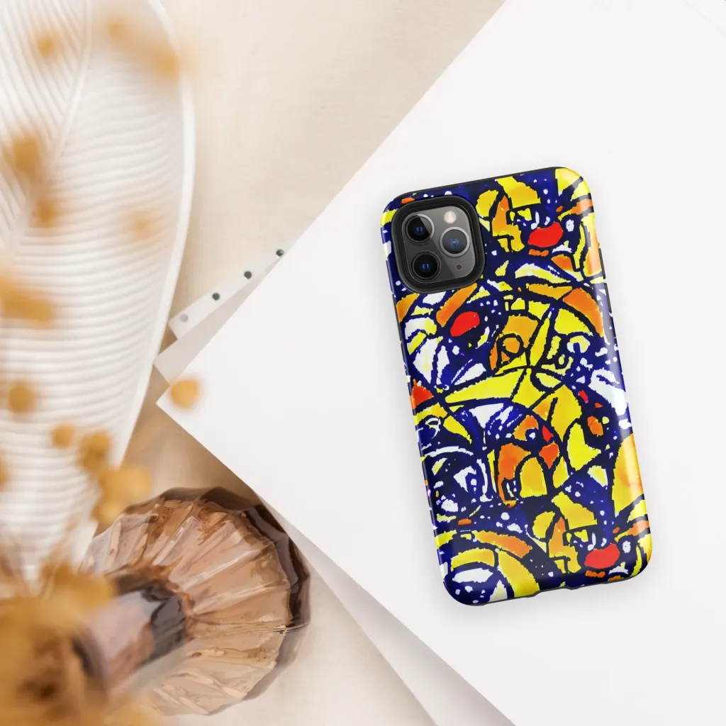 Electric Sunburst on Tough Case for iPhone® — Front