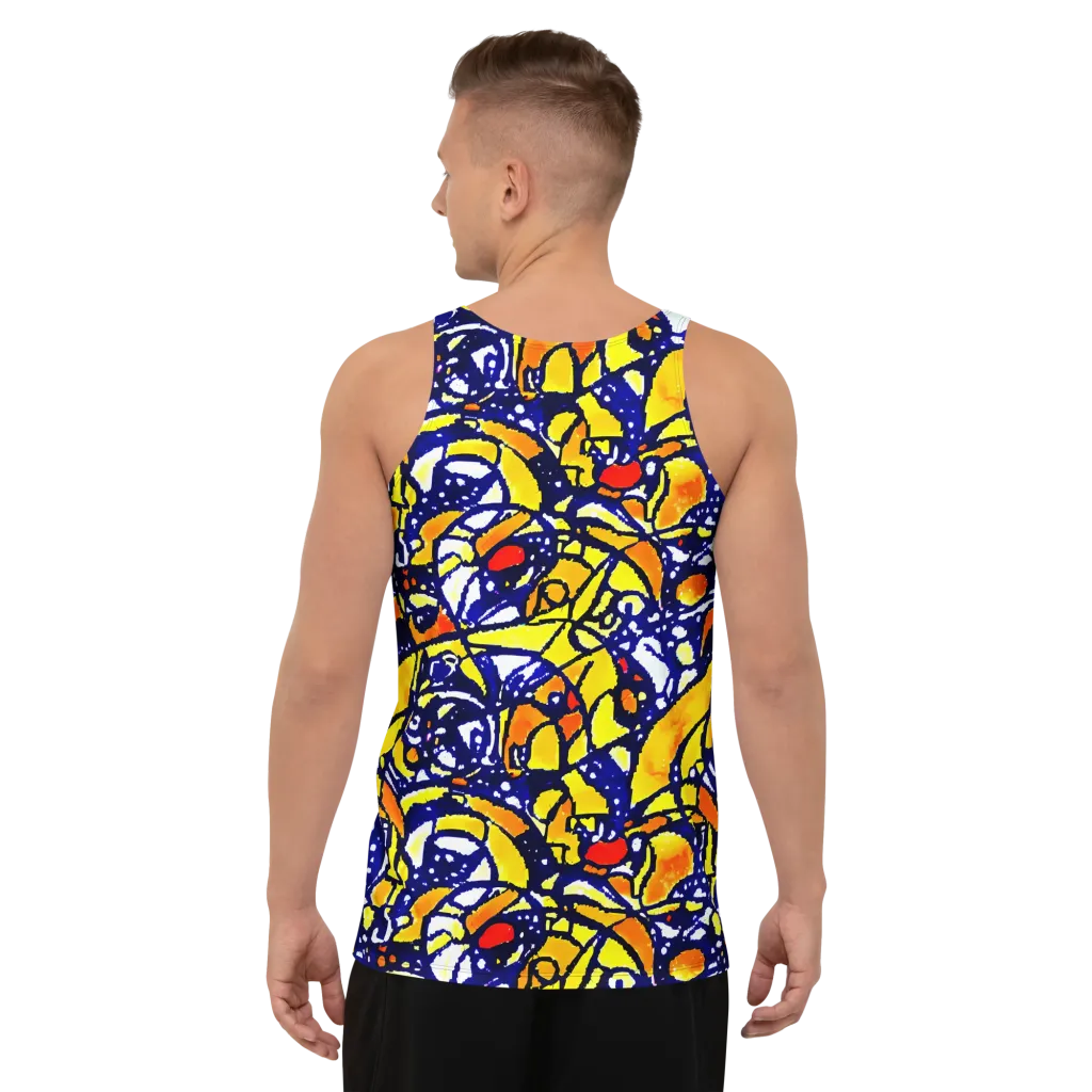 Electric Sunburst on Men's Tank Top — Back