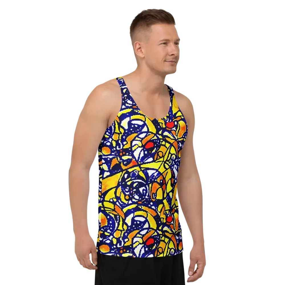 Electric Sunburst on Men's Tank Top — Right Front