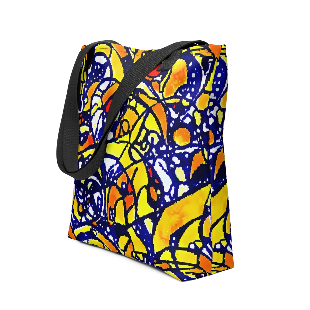 Electric Sunburst on Tote Bag — Front