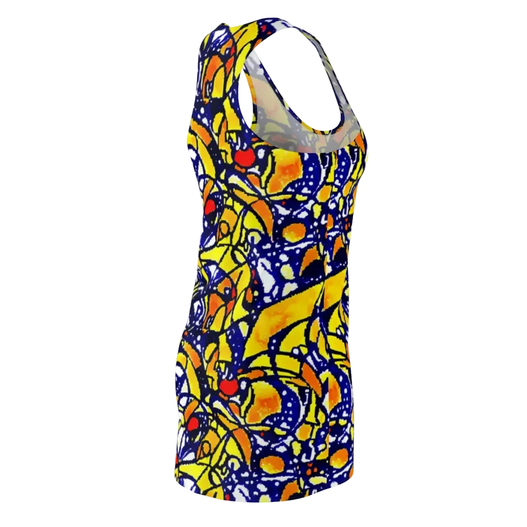 Electric Sunburst on Racerback Dress — Back Side