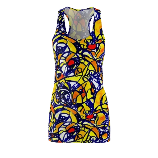 Electric Sunburst on a Racerback Dress