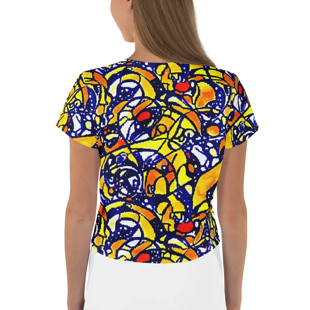 Electric Sunburst on Crop Tee — Back
