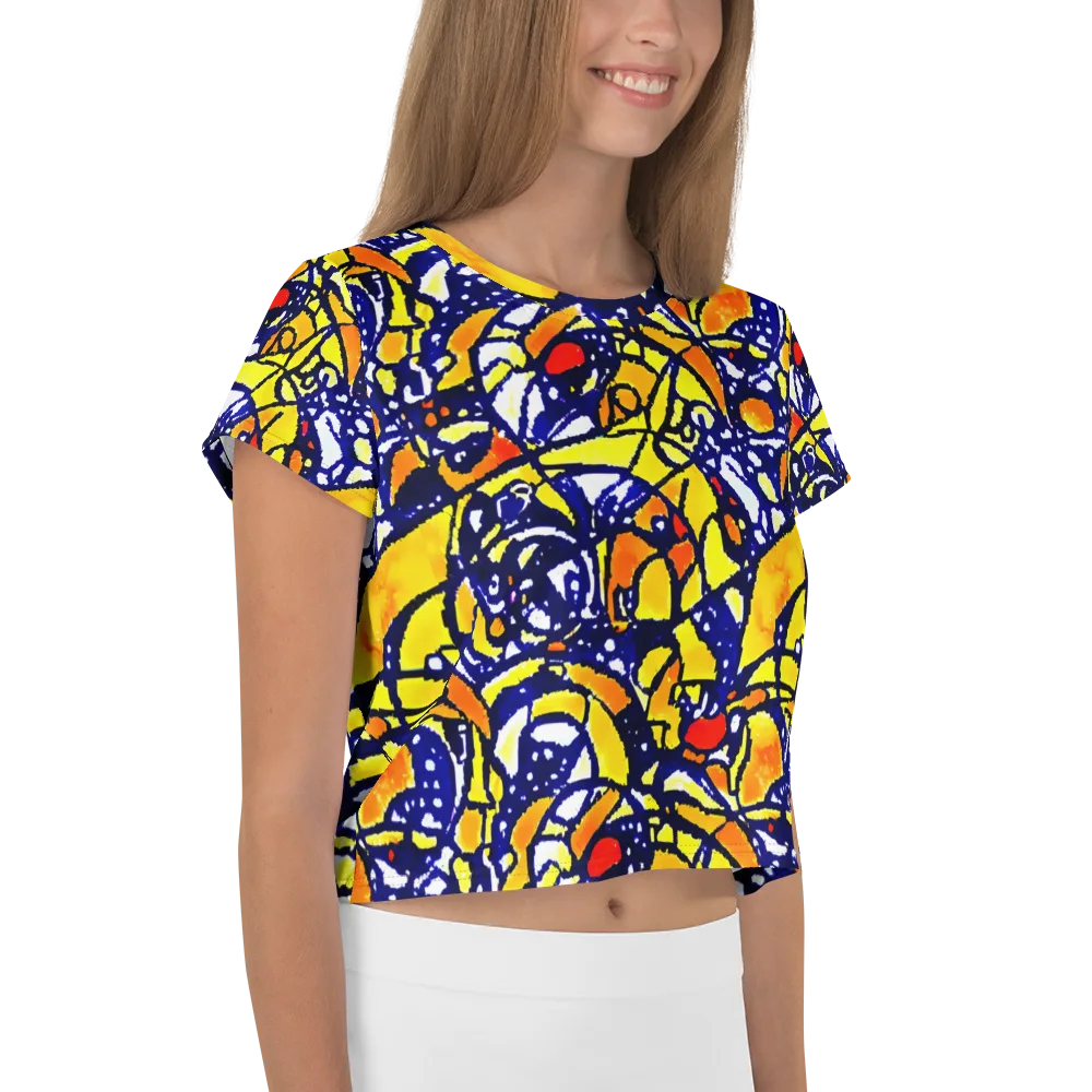 Electric Sunburst on Crop Tee — Right