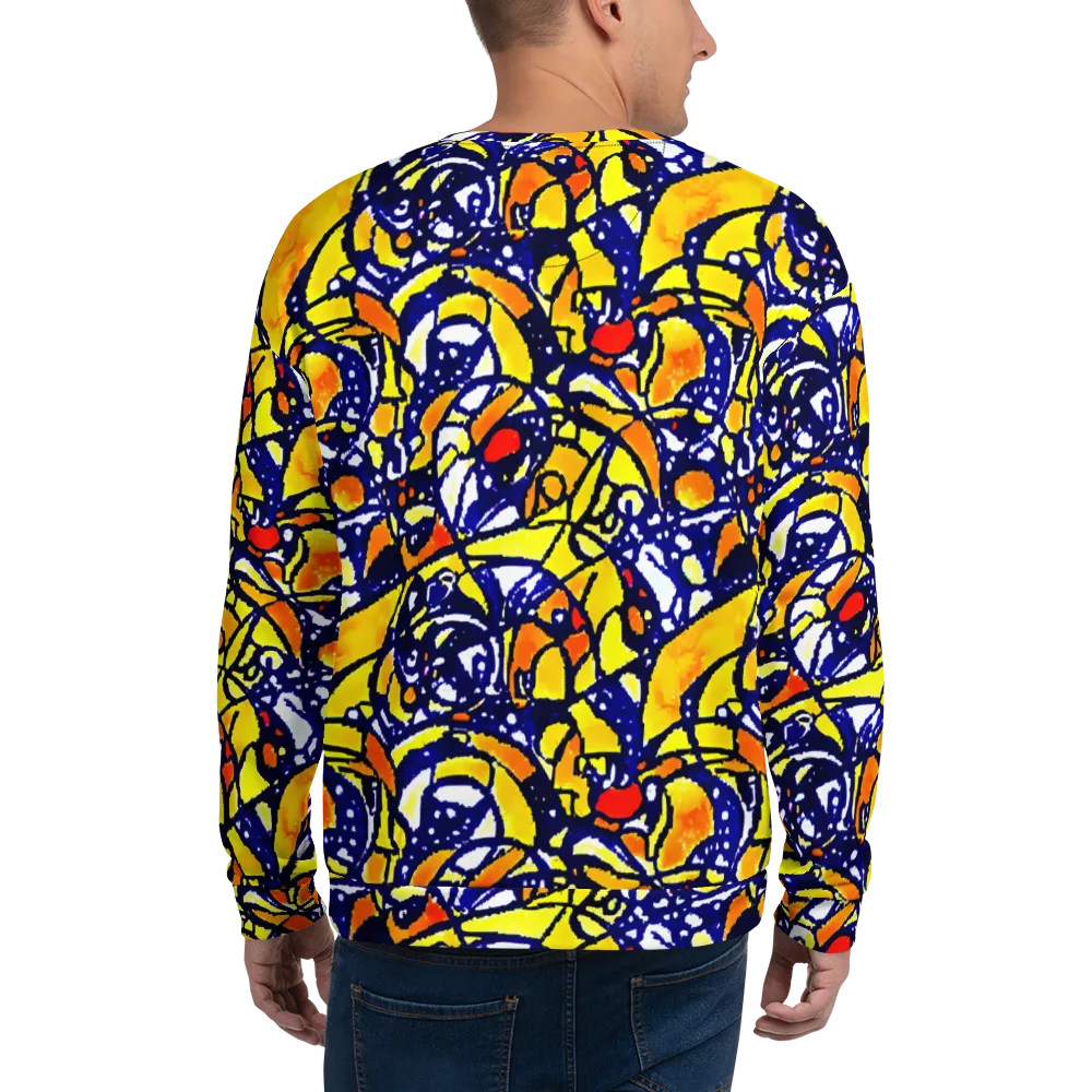 Electric Sunburst on Sweatshirt — Back