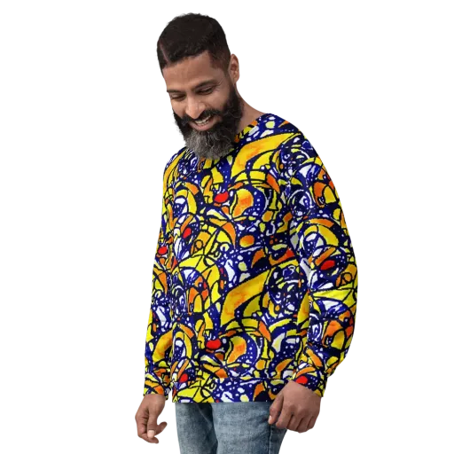 Electric Sunburst on a Sweatshirt