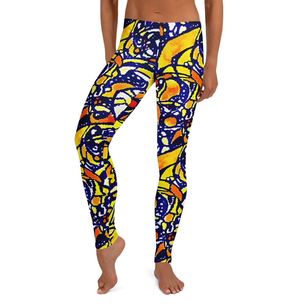 Electric Sunburst on Leggings — Front