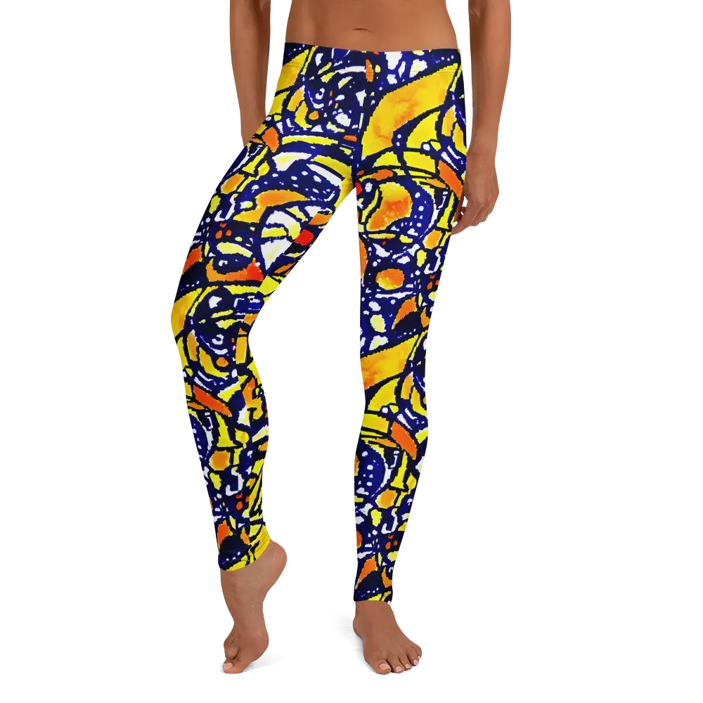 Electric Sunburst on Leggings — Front
