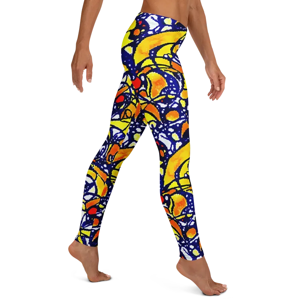 Electric Sunburst on Leggings — Right